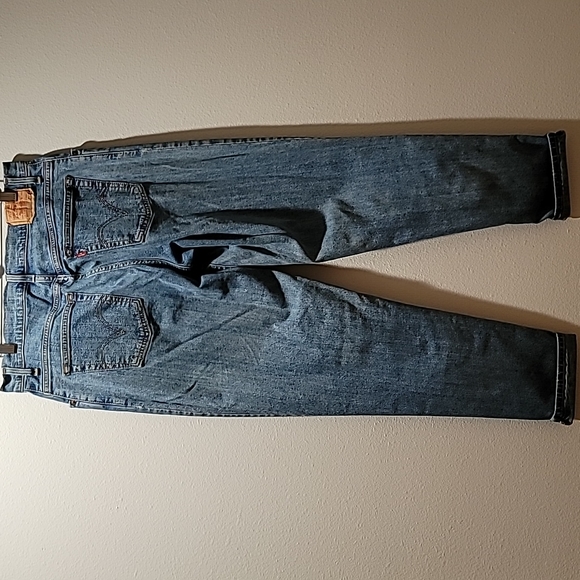 Vintage LEVI 550 Y2K Relaxed Tapered Straight Leg Classic Retro Blue Jeans 12L - Picture 4 of 16